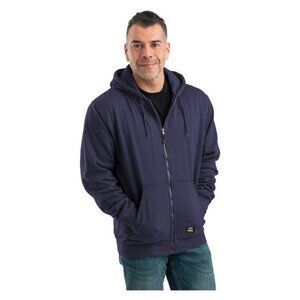 NEW BERNE WORKWEAR SZ XL Heritage Thermal-Lined Full-Zip Hooded Sweatshirt Navy